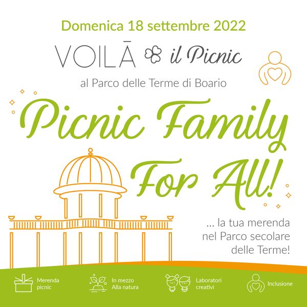 Picnic Family For All, la merenda #voilàpicnic nel Parco delle Terme di Boario